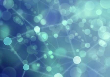 Network abstract background. Neural, social network Blockchain network science connection structure...