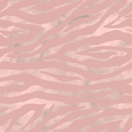 Abstract geometric stripe gold metal seamless pattern. Pink golden hand drawn ornament on pink background. Luxury glittering striped texture. Print for textile, wallpaper, wrapping.の写真素材