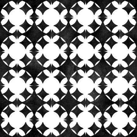 Abstract geometric seamless pattern. Black and white minimalist monochrome watercolor artwork with...