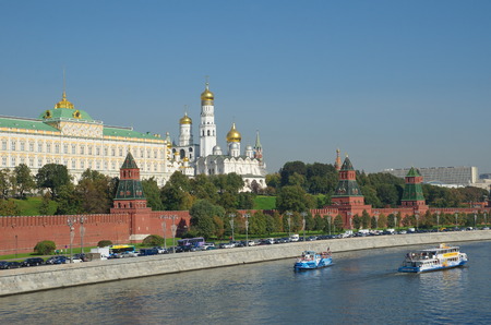 Moscow, Russia. View of the Kremlin and the Kremlin embankmentのeditorial素材