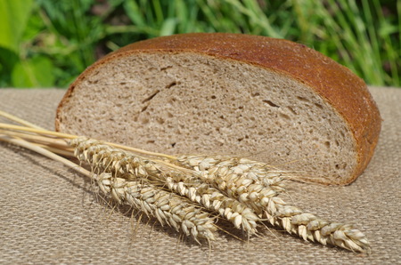 Ears of rye and black bread