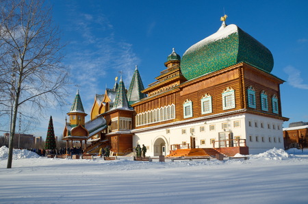 Moscow, Russia - January 25, 2017: The Palace of Tsar Alexei Mikhailovich in Kolomenskoyeのeditorial素材