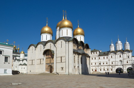 Moscow, Russia - July 11, 2017: The Assumption Cathedral and the Patriarch's Palace with Church of Twelve Apostles in the Cathedralのeditorial素材