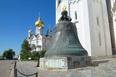 The Tsar Bell and Archangel Cathedral in the Moscow Kremlin, Moscow, Russiaのeditorial素材