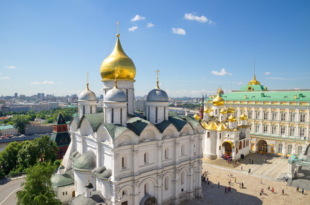 Top view of the architectural ensemble of Moscow Kremlin, Moscow, Russiaのeditorial素材