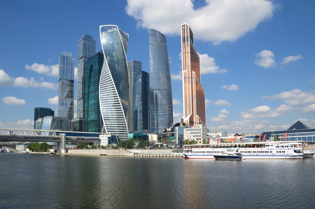 Moscow, Russia - August 10, 2017: Tower of the Moscow International Business Center (MIBC) "Moscow-city"のeditorial素材
