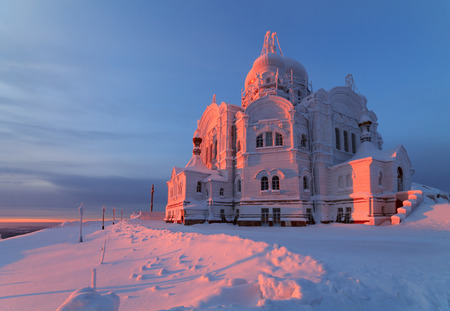 -37 C and Belogorsky Monastery. Sunrise.のeditorial素材