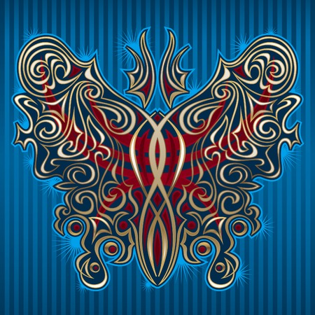 Butterfly. The stylized shape of a butterfly.のイラスト素材