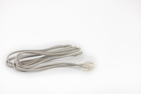 White Modem Cable isolated on White background.の写真素材