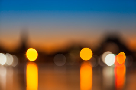 Light bokeh at evening.の写真素材