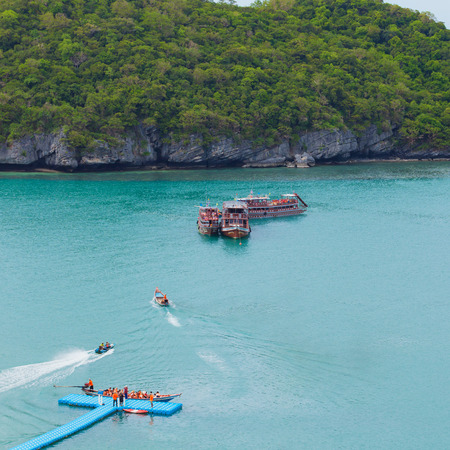 SURAT THANI, THAILAND - Jul 19 : view of Angthong National Marine Park on July 19,2016 in Surat Thani, Thailand.のeditorial素材