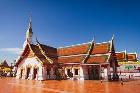 SAKHON NAKHON, THAILAND - DEC 25 : Wat Pratat Choeng Chum on December 25, 2016. This is the famous...