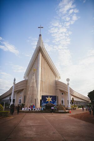 SAKHON NAKHON, THAILAND - DEC 23 : Michael's Cathedral is The largest Catholic Church in Sakon...