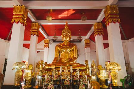 SAKHON NAKHON, THAILAND - DEC 25 : Buddha statue in Wat Pratat Choeng Chum on December 25, 2016....