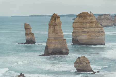 Close up of rock in The Twelve Apostles. Australia.のeditorial素材