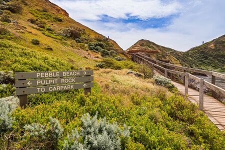 The boardwalk at Cape Schanck, part of the Mornington Peninsula National Park.
