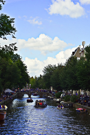 Amsterdam navigable channelのeditorial素材