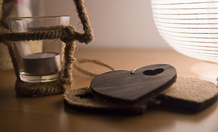 decorative wooden hearts
