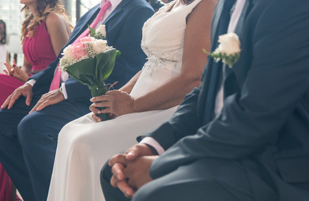 bouquet in wedding ceremonyの写真素材