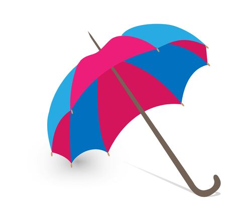 A colorful kids umbrella vector or color illustrationのイラスト素材
