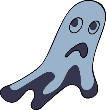 Vector funny ghost for decorating postcards for Halloweenのイラスト素材