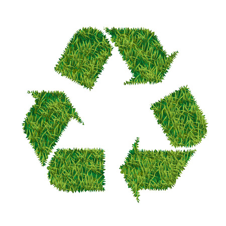 Green Herbal sign recyclingのイラスト素材