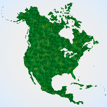 Map North America from grassのイラスト素材