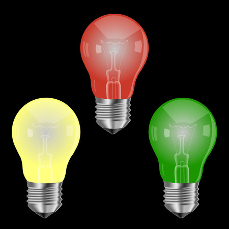 transparent colored lampsのイラスト素材