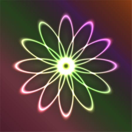 neon figure of ovalsのイラスト素材