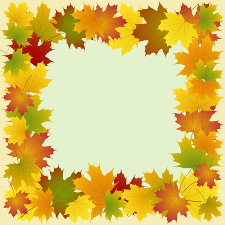 frame of maple leavesのイラスト素材