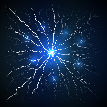 lightning radiating from the centerのイラスト素材