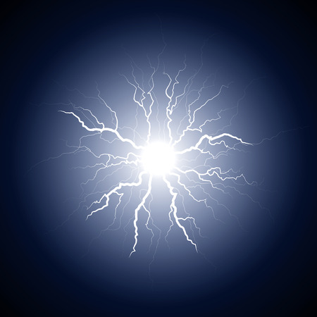 dark blue lightning from the centerのイラスト素材