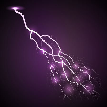 purple lightningのイラスト素材