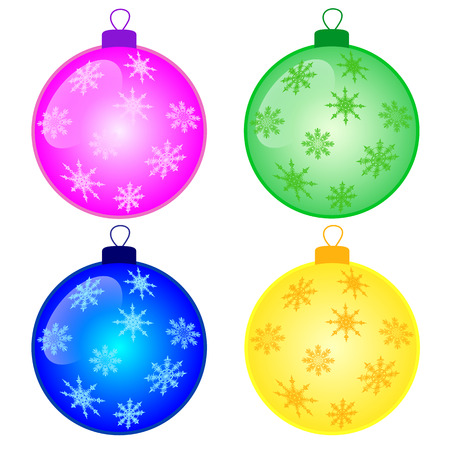 Christmas decorations ballsのイラスト素材