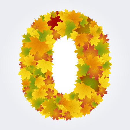 zero number of autumn leavesのイラスト素材