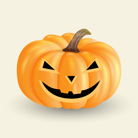 Halloween pumpkin with a smileのイラスト素材