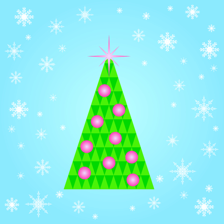Christmas Tree of trianglesのイラスト素材