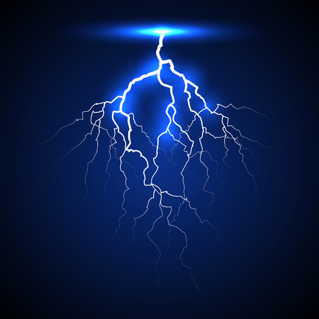 lightning on a dark backgroundのイラスト素材