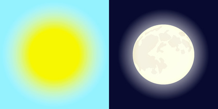 Sun and moonのイラスト素材