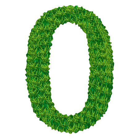the number zero of the grassのイラスト素材