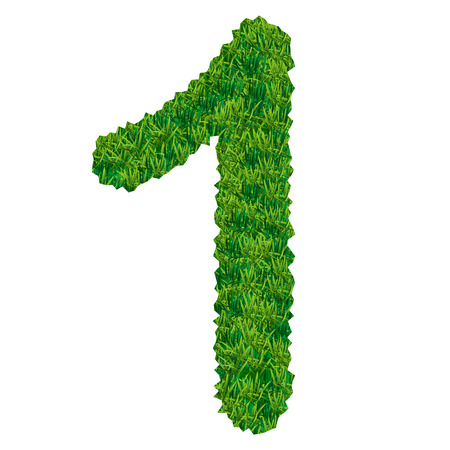 the number is one of the grassのイラスト素材