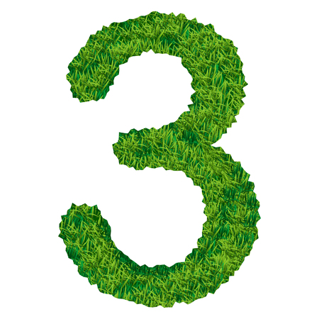 number three from grassのイラスト素材