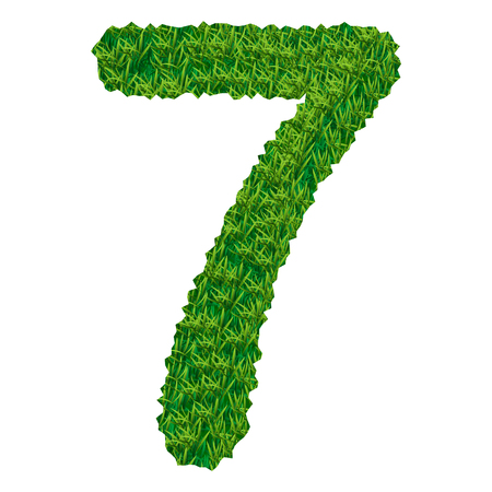 number seven from grassのイラスト素材