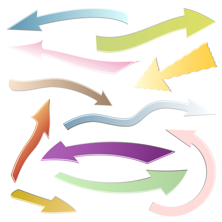 Colored arrows icon.のイラスト素材