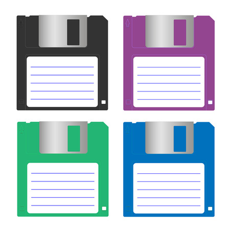 Colorful floppy disk icon.のイラスト素材
