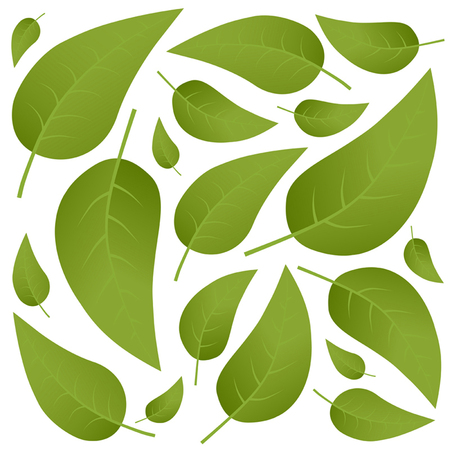 Green leaves icon.のイラスト素材