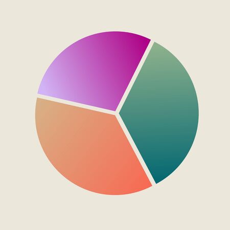 color pie chartのイラスト素材