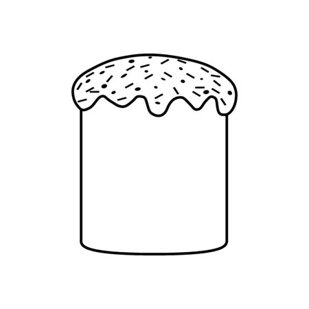 Easter cake in black and whiteのイラスト素材