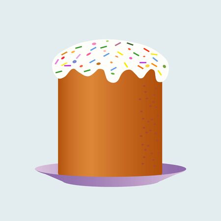 Easter cake on a plateのイラスト素材