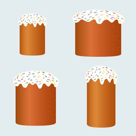 Collection of Easter cakesのイラスト素材
